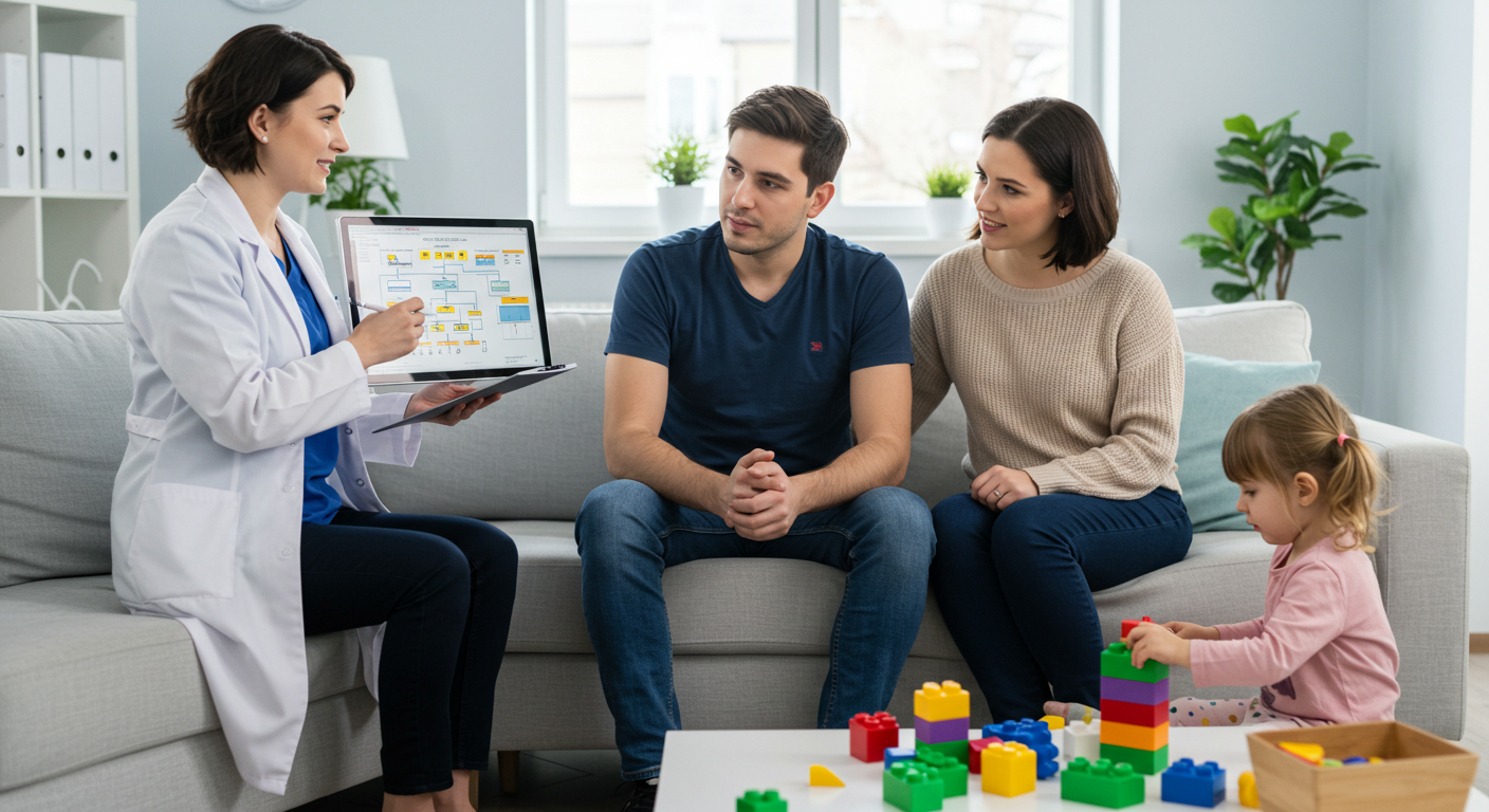 genetic counsellor explaining